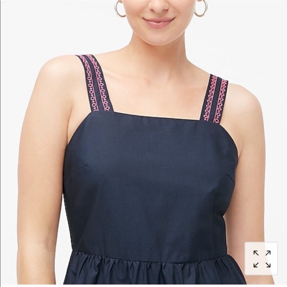 NWT J Crew Factory Embroidered Scalloped Tiered Dress size 10. - Picture 4 of 5